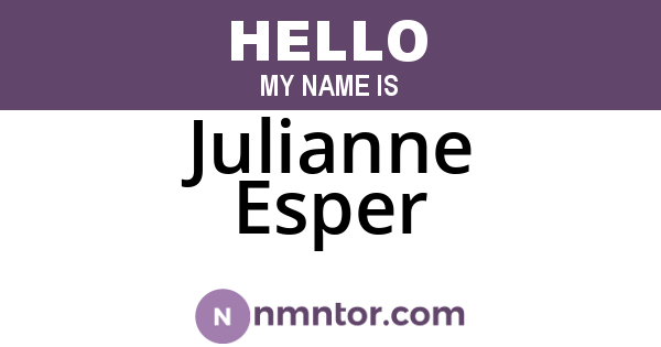 Julianne Esper