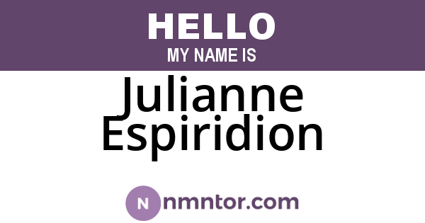 Julianne Espiridion