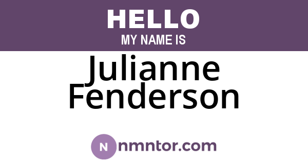 Julianne Fenderson