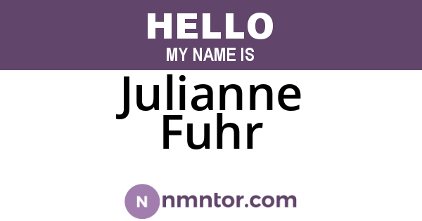 Julianne Fuhr