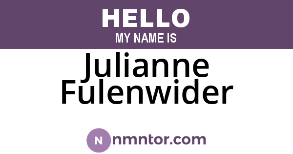 Julianne Fulenwider