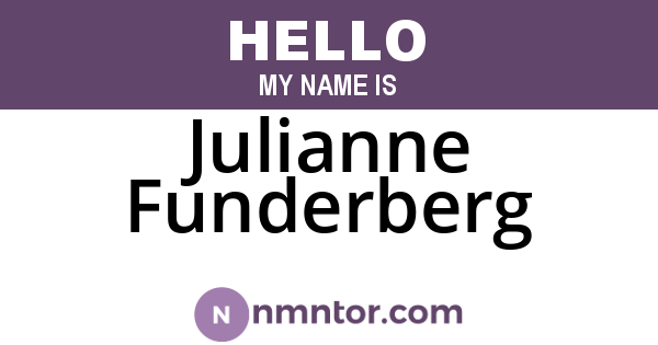 Julianne Funderberg
