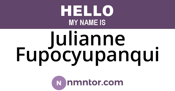 Julianne Fupocyupanqui