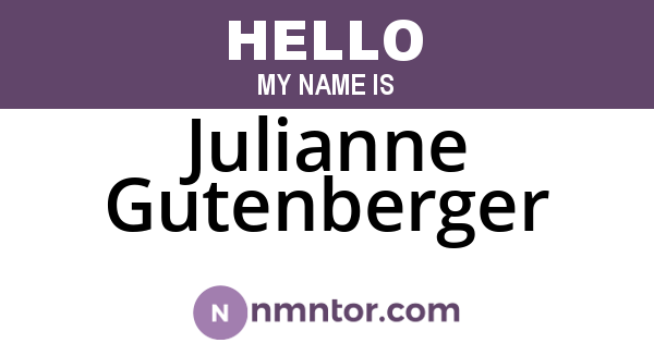 Julianne Gutenberger
