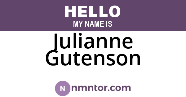 Julianne Gutenson