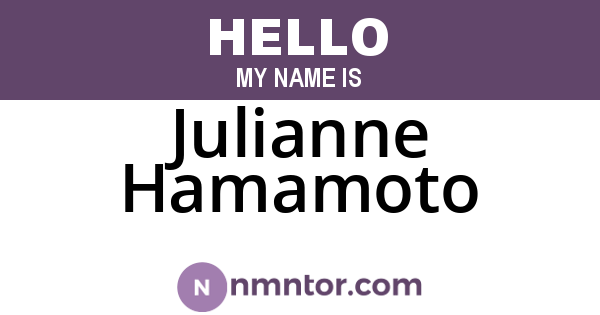 Julianne Hamamoto