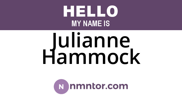 Julianne Hammock