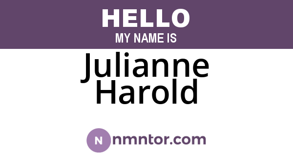 Julianne Harold