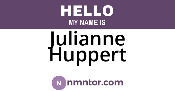 Julianne Huppert