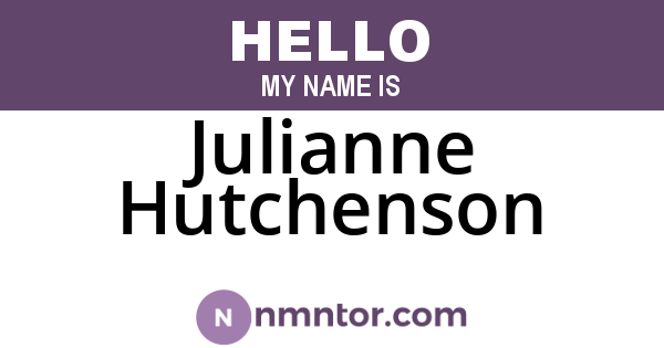 Julianne Hutchenson