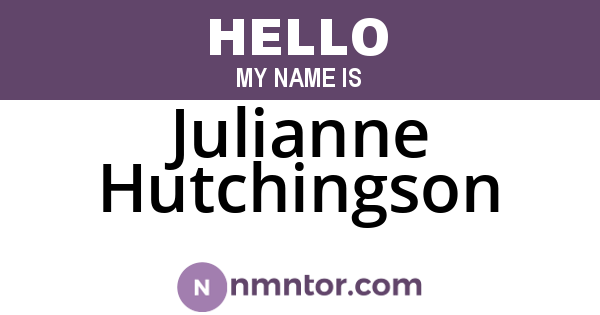 Julianne Hutchingson