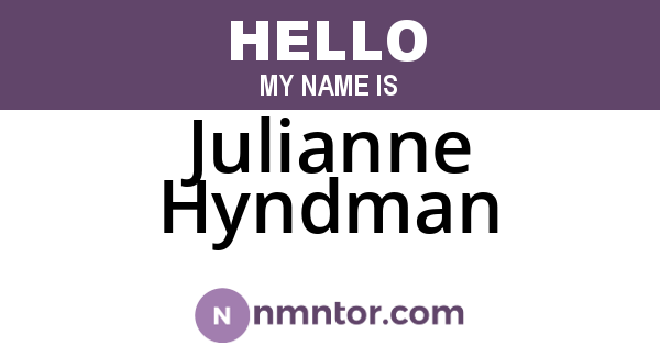 Julianne Hyndman