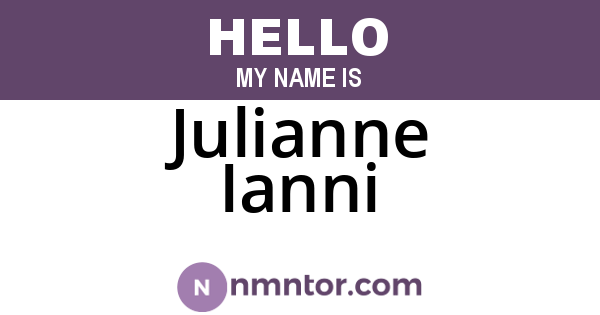 Julianne Ianni