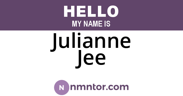 Julianne Jee