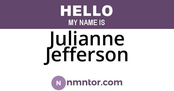 Julianne Jefferson