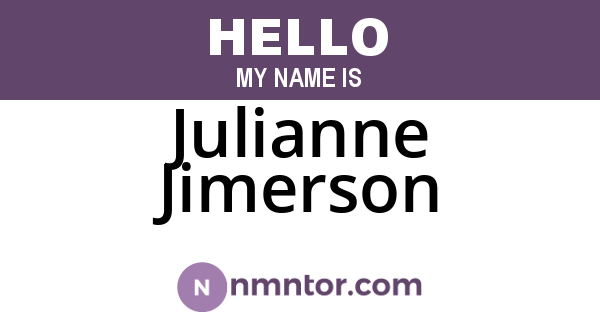Julianne Jimerson