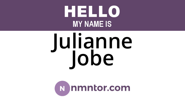 Julianne Jobe