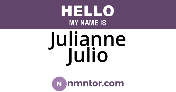Julianne Julio