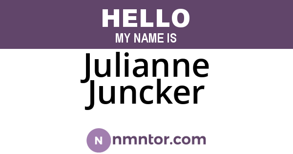 Julianne Juncker