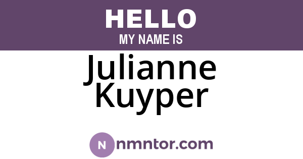 Julianne Kuyper