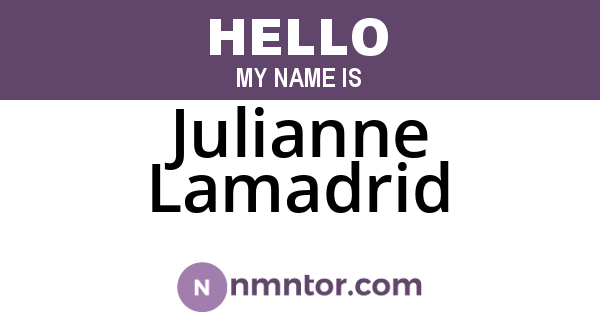 Julianne Lamadrid