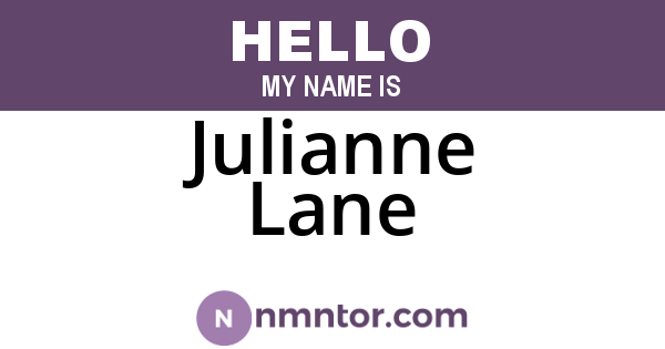Julianne Lane