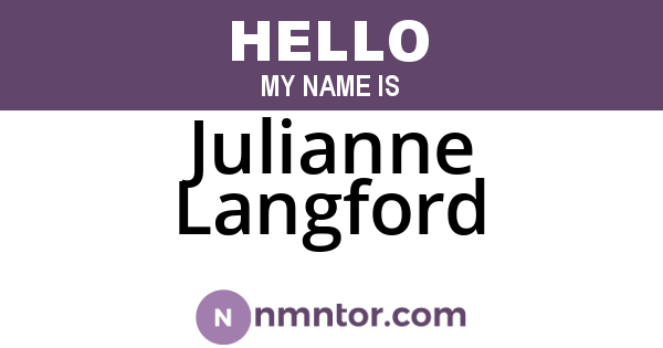 Julianne Langford