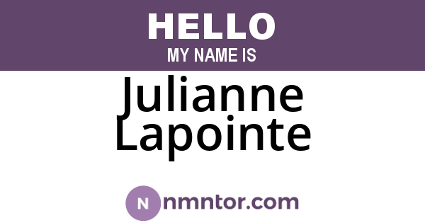 Julianne Lapointe