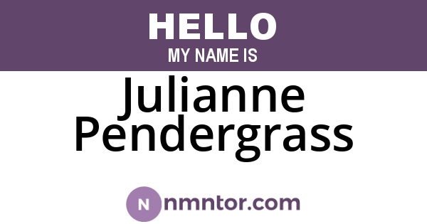 Julianne Pendergrass
