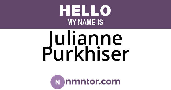 Julianne Purkhiser