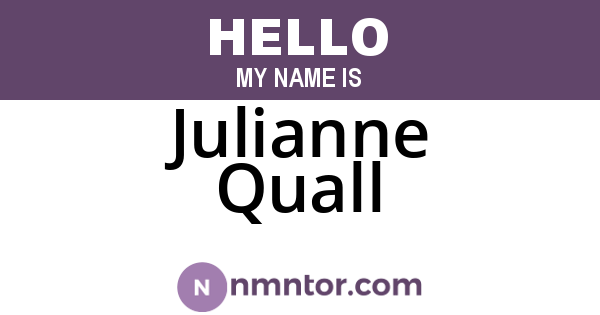 Julianne Quall