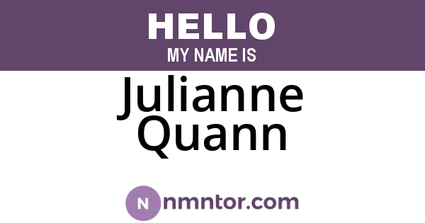 Julianne Quann
