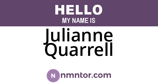 Julianne Quarrell