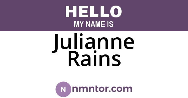 Julianne Rains