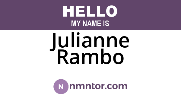 Julianne Rambo
