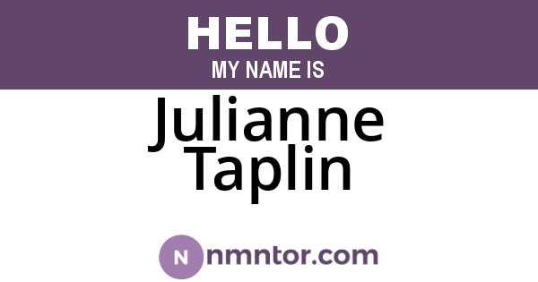Julianne Taplin