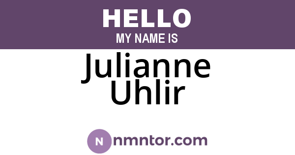 Julianne Uhlir
