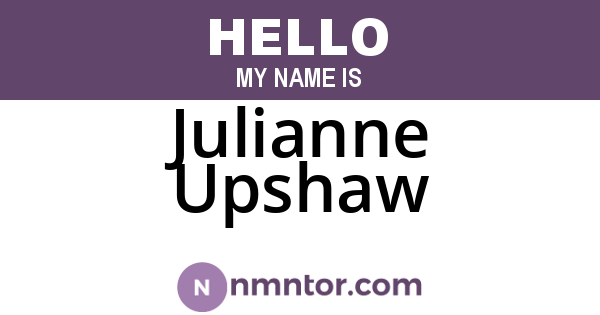 Julianne Upshaw