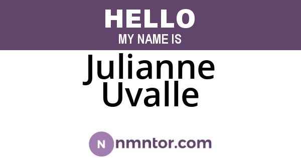 Julianne Uvalle