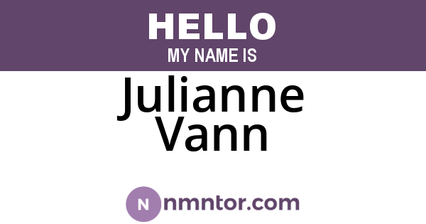 Julianne Vann