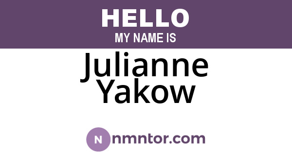 Julianne Yakow