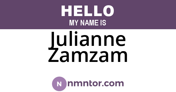 Julianne Zamzam