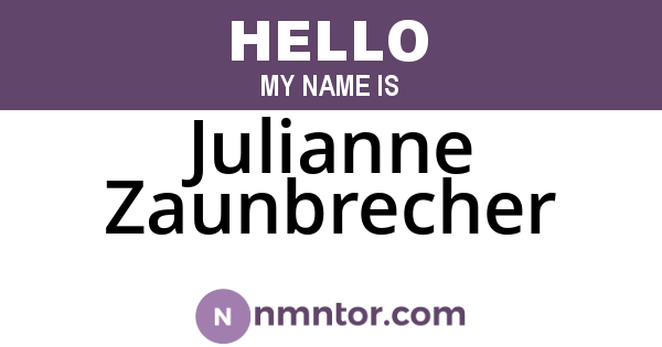 Julianne Zaunbrecher