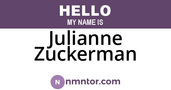 Julianne Zuckerman