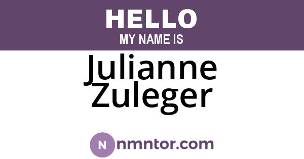 Julianne Zuleger