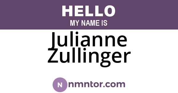Julianne Zullinger