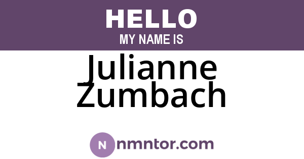 Julianne Zumbach