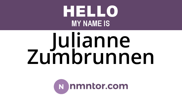 Julianne Zumbrunnen