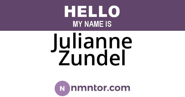 Julianne Zundel