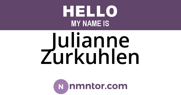 Julianne Zurkuhlen